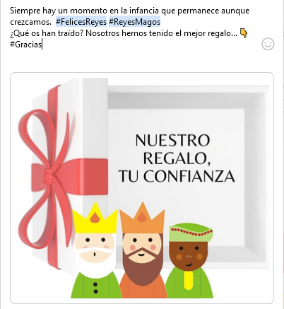 Post Facebook Reyes Magos